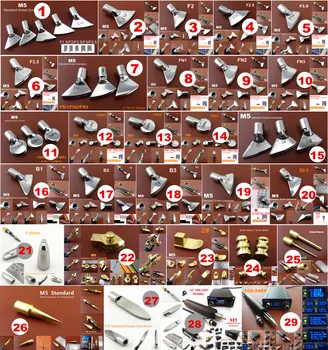 

29kinds Leather Craft Electric Edging & Creasing Machine Soldering Iron Replaceable Head Tip Tool Set - Sewing Stitching Carving
