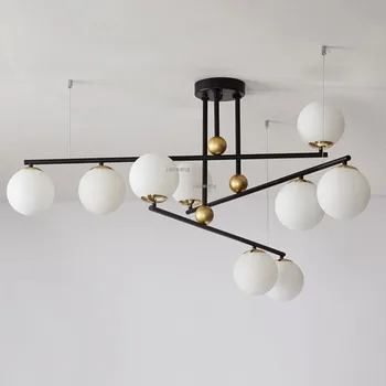 

Modern LED Chandelier Dining Room Glass Pendant Lamp Light Luxury Decor Living Room Bedroom Chandelier Lighting Lustre Fixtures