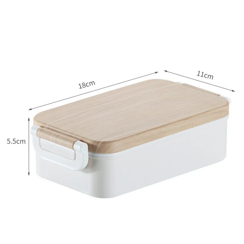 Портативный пластиковый Ланч-бокс квадратный Bento box открытый контейнер для еды для пикника для студентов