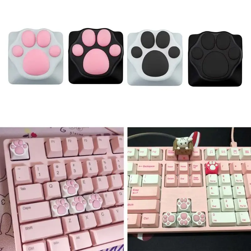 Индивидуальные ABS Силиконовые кошечки лапы ремесленники кошки лапы Pad клавиатуры колпачки для Cherry MX переключатели