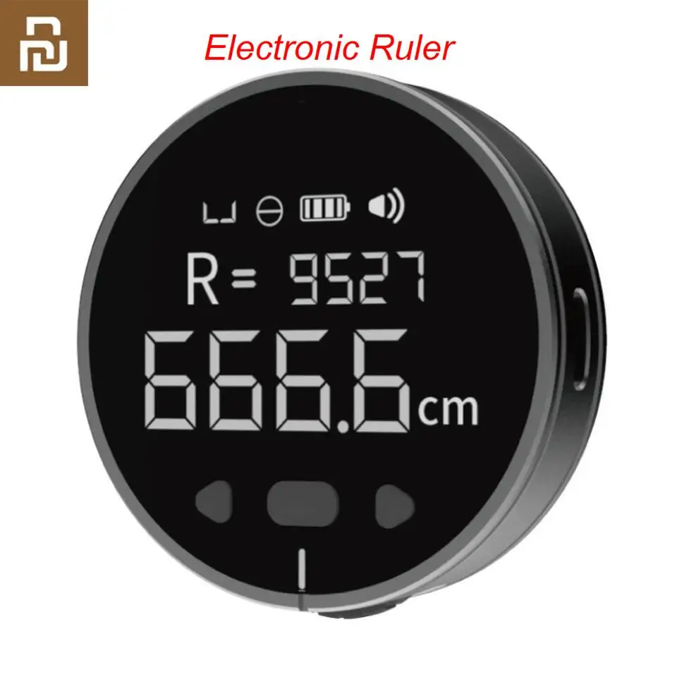 Youpin DUKA-Regla electrónica pequeña Q (Atuman), cinta HD, pantalla LCD, modo de reposo Larga, recargable