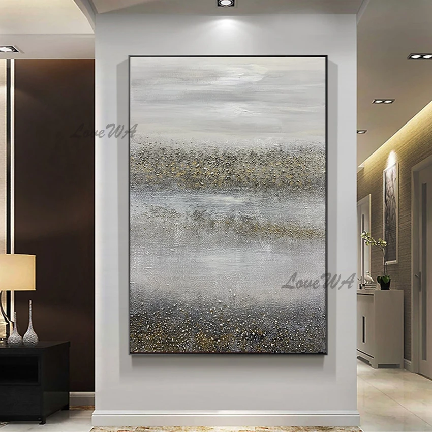 

100% Handpainted Oil Painting On Canvas Small Stone Art Oil Painting Abstract Modern Canvas Wall Art Living Room Decor Picture