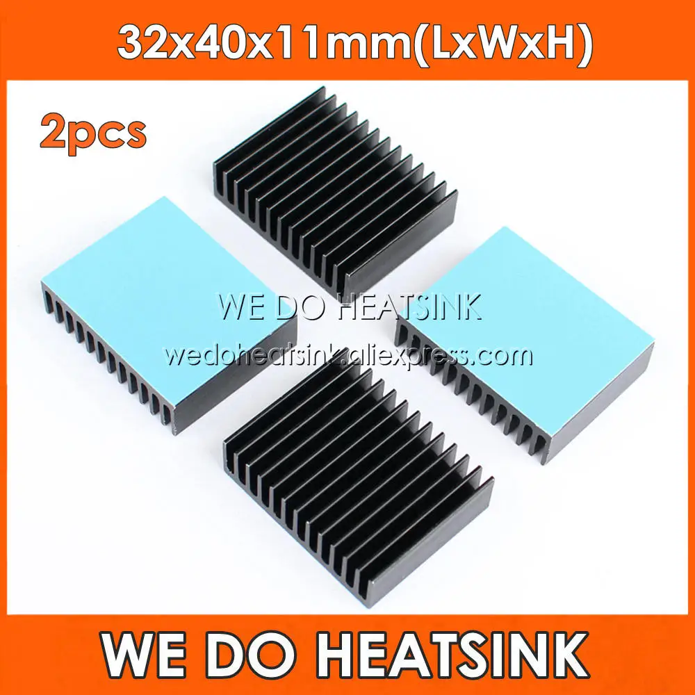 WE DO HEATSINK 2pcs 32x40x11mm Amplifier Peltier Cooler Aquarium light