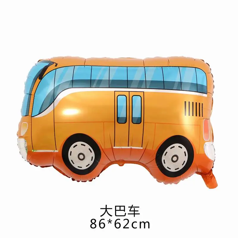DIY мультфильм автомобильные воздушные шары пожарная машина поезд фольги воздушный шар скорой помощи Globos детские подарки на день рождения украшения Детские шары - Цвет: bus
