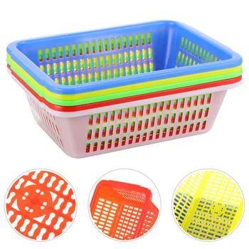

5 Pcs Drain Boxes Storage Boxes Exquisite Plastic Fruit Holders for Kitchen