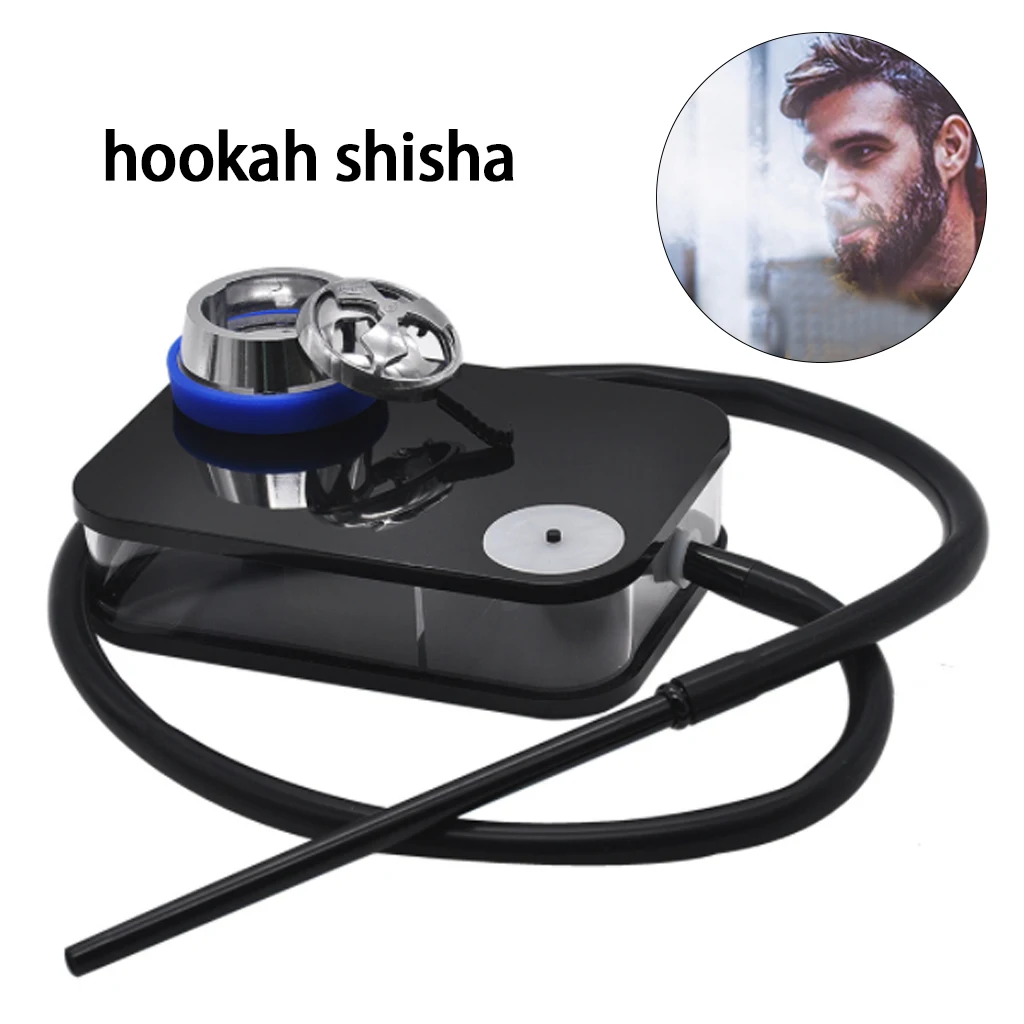 5 colors Modern Acrylic Hookah Shisha Narguile Nargile Smoking Water Pipe With LED Light factory wholesale Drop Shipping