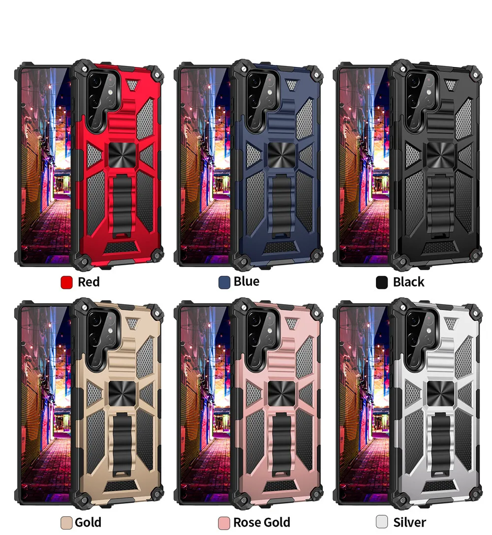 Rugged Shockproof Military-Grade Kickstand Phone Case