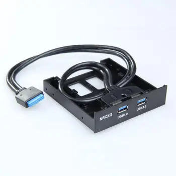

2 USB 3.0 Ports Front Panel Floppy Bay Hub with 20-Pin Bracket Cable for Windows XP / Windows 7 / Vista Brand New High Quality