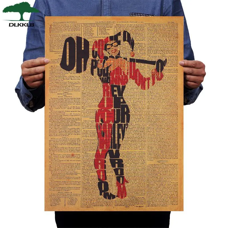 DLKKLB Joker Girl DC Marvel Movie Deadpool Freddy Poster Vintage Kraft Paper Newspaper Wall StickerHome Decorative Painting - Цвет: As show