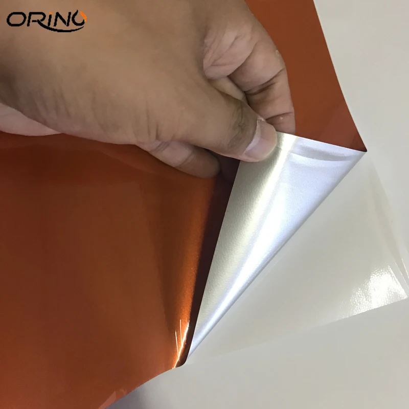 Orange Gloss Metallic Vinyl Film Wrap-4