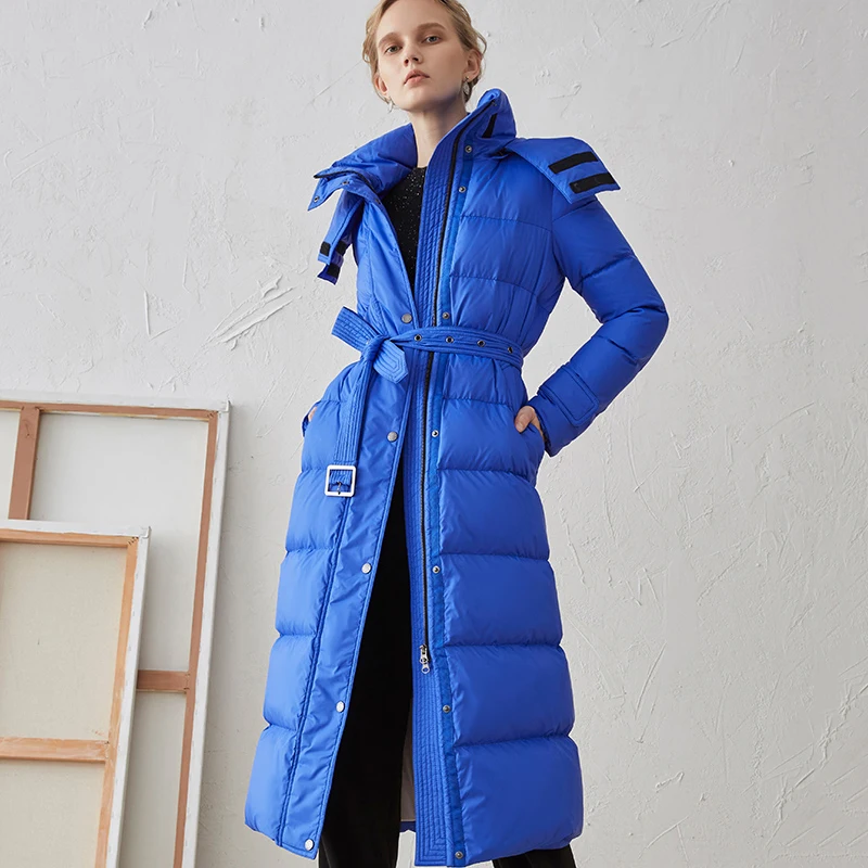 

High Quality White Duck Down Coat Women Long Jacket 2019 New Winter Thick Warm Coat Female Solid Slim Down Jacket Overcoat WM10