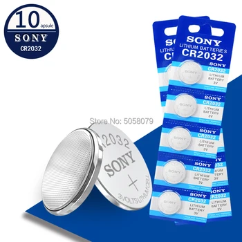 

SONY 10Pcs CR2032 CR 2032 Button Coin Cells Lithium Battery For Watch Toys Button battery 5004LC ECR2032 CR2032 DL2032