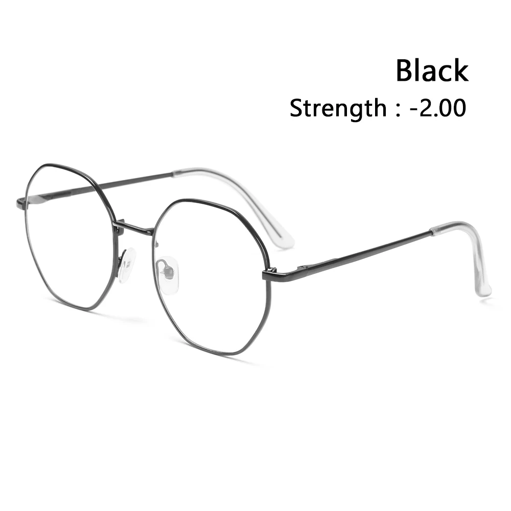 1 PC Retro Ultralight Metal Retro Octagon Frame Eyeglasses Myopia Glasses Classic High-definition Flat Mirror Eyewear -1.0~-4.0 motorcycle shoe protector Helmets & Protective Gear