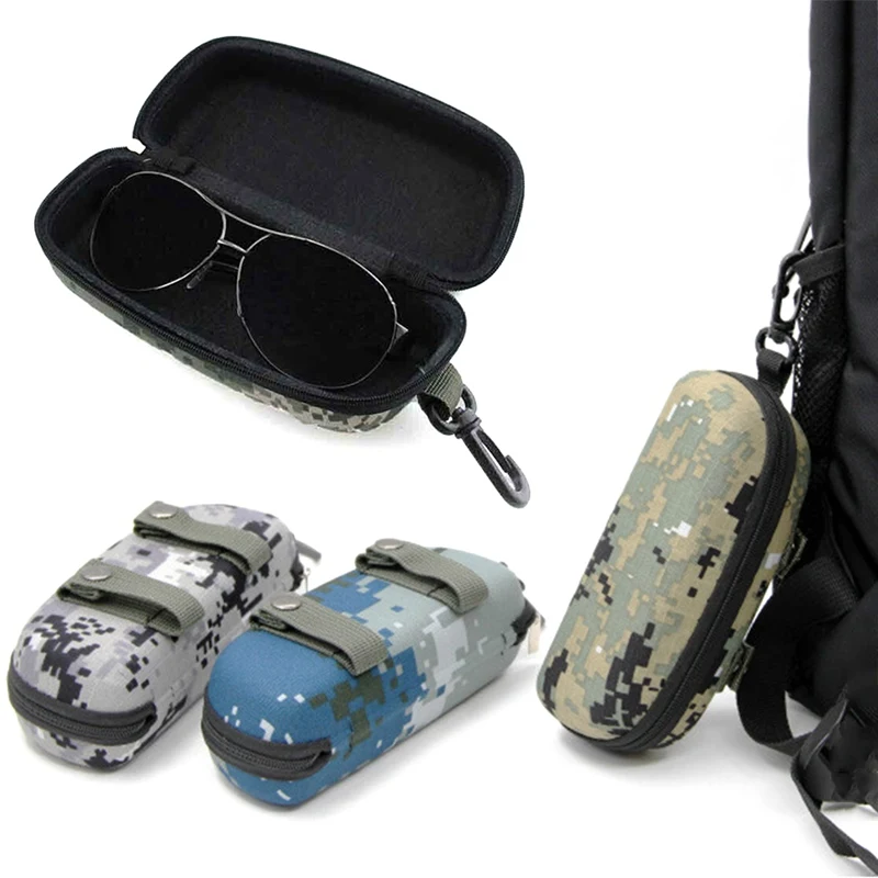 Тактический EVA портативный футляр для солнцезащитных очков Камуфляжный Molle на молнии, Чехол для очков, сумка для аксессуаров, сумки для экстренных ситуаций
