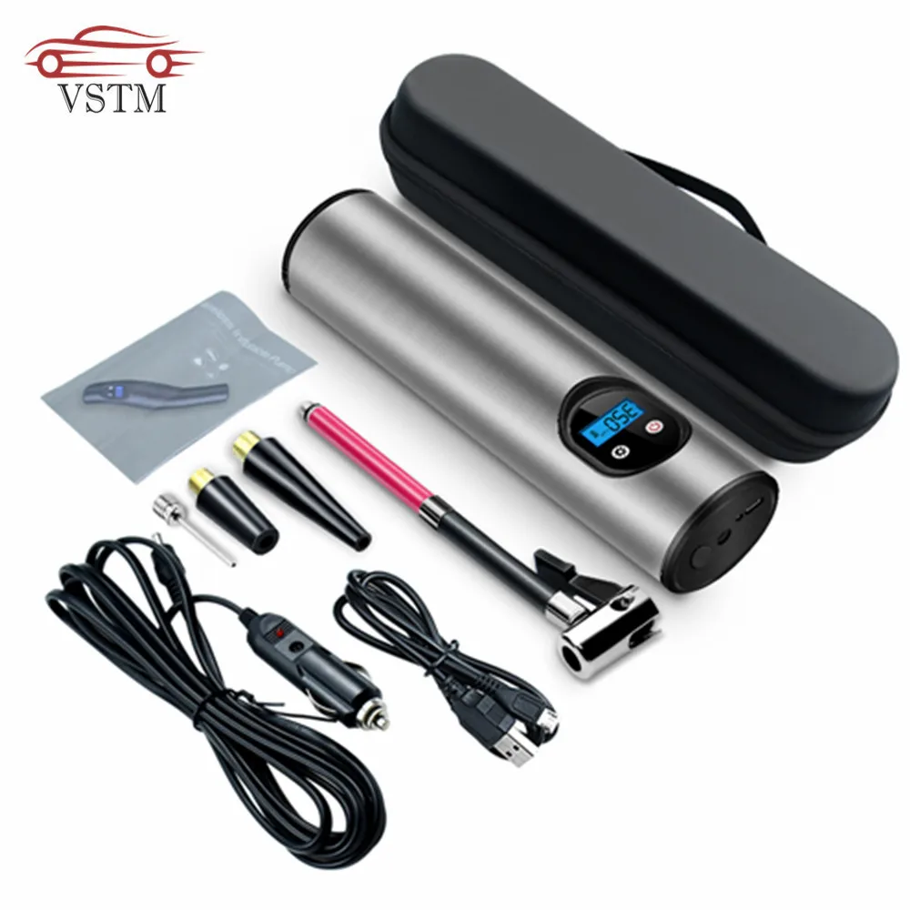 

150PSI Mini Inflator Electric Portable Car Bicycle Bike Pump Tyre Pressure Gauge Electric Auto Air Compressor Bicycle Pumps