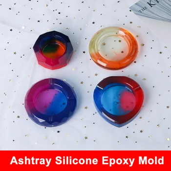 

Handmade Silicone Ashtray Mould Transparent Resin DIY Molds Hand Tools For Home Decor B99