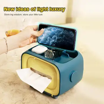 

Creative Tissue Box Cover Home Car Desk Organizer Remote Control Holder Makeup Cosmetic Storage Box Napkin Paper Container