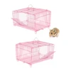 2 Pieces Small Pet Hamster Rabbit House Folding Cage Small Animal Crate