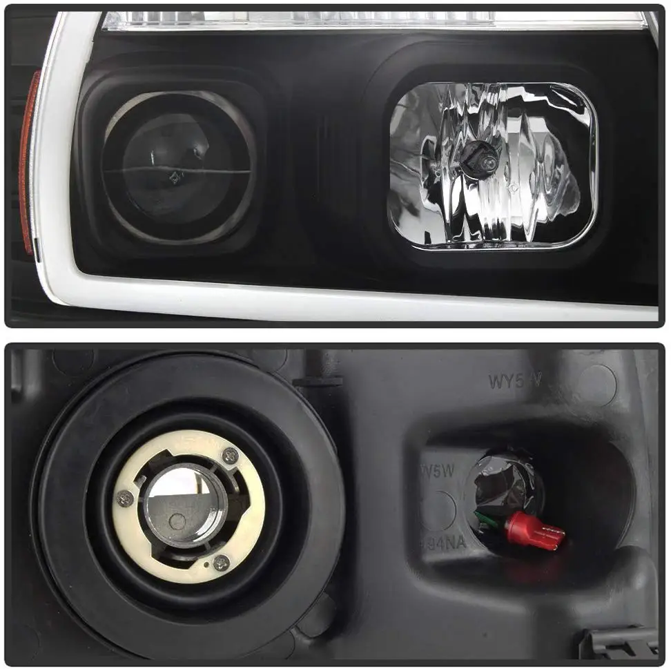 SulinsoFor черный 2004 2005 2006 2007 2008 Ford F150 светодиодный светильник лампа проектор головной светильник s для водителя и пассажира