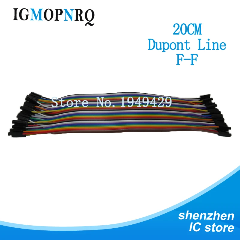 40 шт. Dupont line 10 см 20 см папа-папа+ папа-женщина+ Женский провод Dupont кабель - Цвет: 20CM-F-F