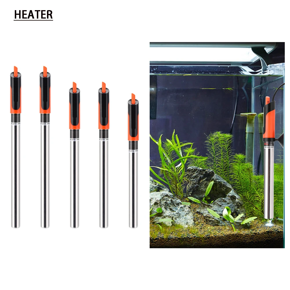 Super Aquarium Heater Submersible Heating Rod 17-35DegreeCelsius Adjustable 50/100/200/300/500W to Control Fish Tank Temperature | Дом и сад