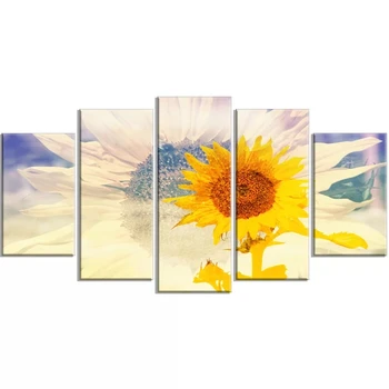 

Canvas HD Printed Sunflowers Beautiful Painting Wall Art Poster Yellow Cool Home Decor Pictures Living Room Modular No Framework