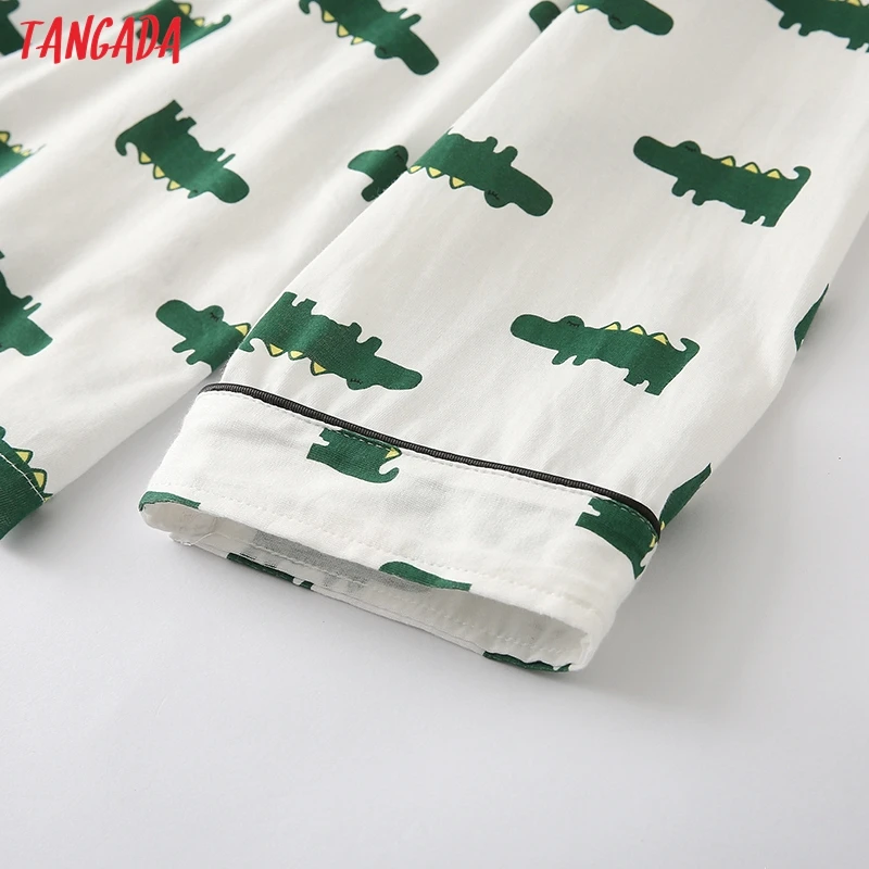 Tangada женские костюмы с животным принтом осенне-зимние топы и штаны комплекты из 2 предметов Женское ночное белье Комплекты для близнецов Женский комплект YU36