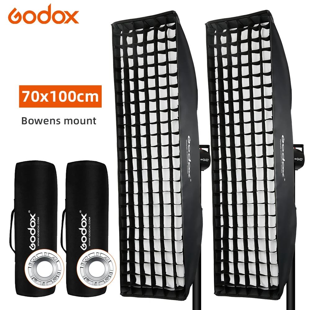 Godox 70x100 см полоса улей сотовый софтбокс с решеткой Bowens крепление для студийная