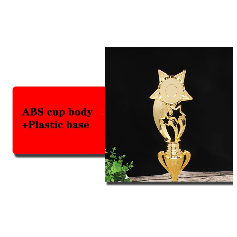 ABS Звездный трофей, позолоченные ремесла, креативная сувенирная чаша, спортивные соревнования, награды, домашнее украшение, трофей, академический, настраиваемый