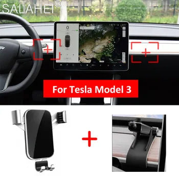 

Gravity Car Mobile Phone Holder Air Vent Outlet Dashboard For Tesla Model 3 Model Y GPS Mount Support Accessories