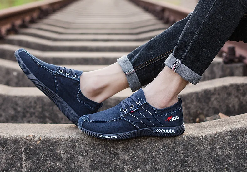 New canvas shoes deodorant breathable men's shoes tide shoes non-slip male students tie casual stripes men shoes