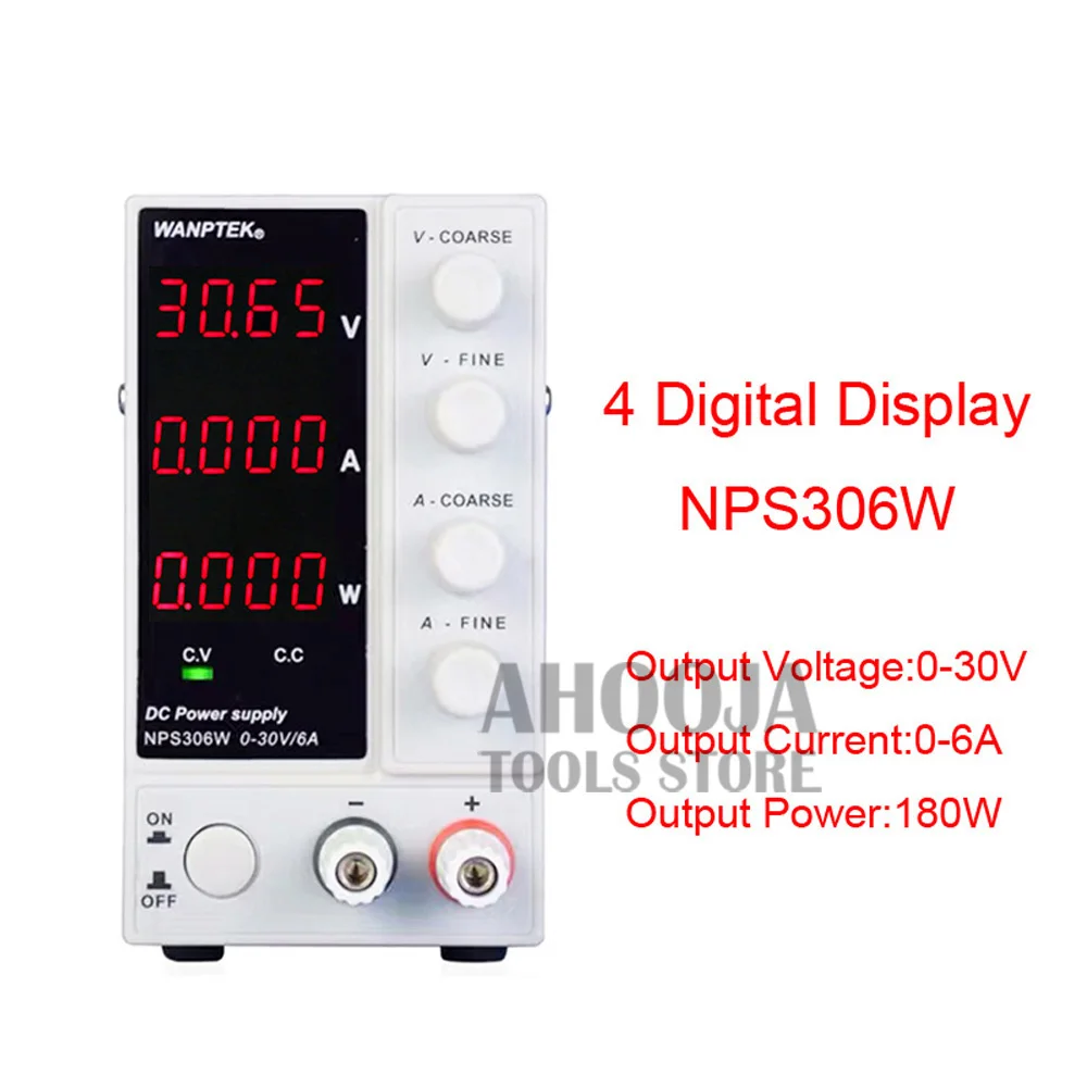 NPS306W 30V6A 4 цифровой дисплей Импульсный источник питания постоянного тока регуляторы напряжения лабораторный инструмент для ремонта Регулируемый источник питания 110/220 В