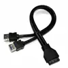 30cm/60cm/80cm High Speed Front Panel Cable Adapter 20Pin to 2 Port USB 3.0 with Fixed Foot for PC Desktop Computer Case Chassis ► Photo 2/6