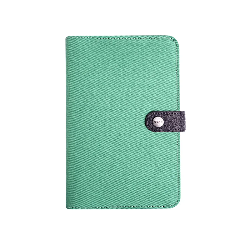 A Green Black Cotton cloth covered A5 notebook pure colored botebook school used note book office school supplies pocketbook - Цвет: A Green Black