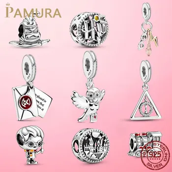 

2020 New Arrival Potter Series Owl Deathly Hallows Sorting Hat Charm Beads Fit Original Pandora Bracelet Jewelry Gift