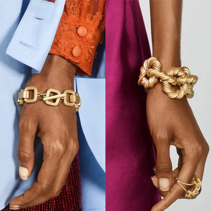Flatfoosie, винтажные золотые цепочки ZA, браслеты для женщин, новейшие модные ювелирные изделия, вечерние браслеты с подвесками, браслеты