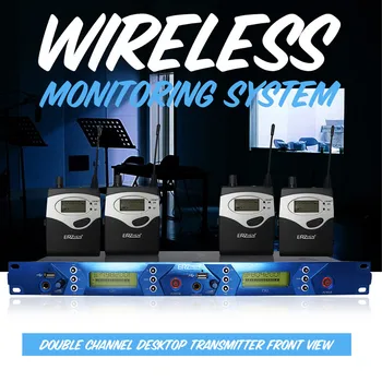 

Wireless In Ear Monitor System UHF Double Transmitter+2/4 Receiver Monitoring Professional for Stage Performance
