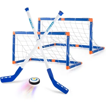 

FBIL-Boys Toys Hover Hockey Set- Hovering Hockey Toys with Foam Bumper for Indoor Games, Air Power Training Ball Playing Hockey