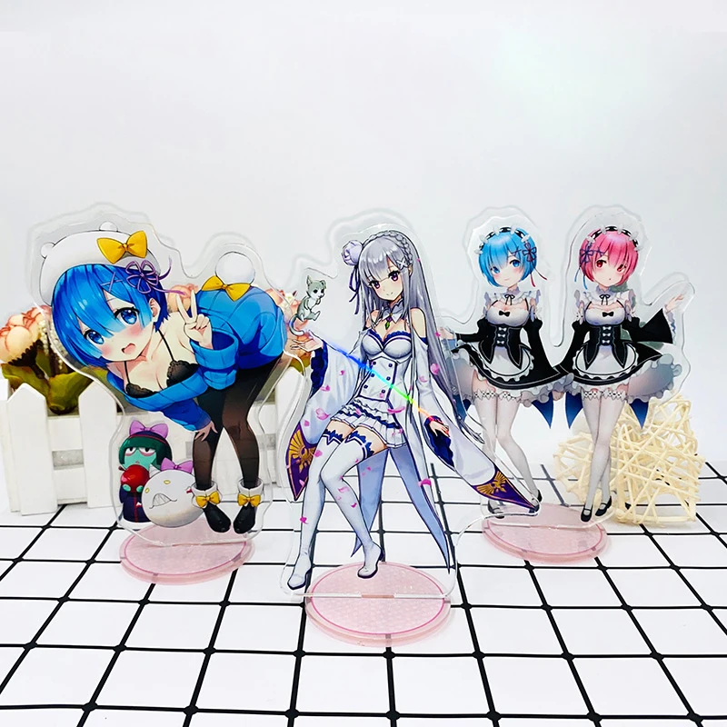 Re: жизнь в другом мире от нуля акриловая модель на подставке игрушки Аниме Rem Ram