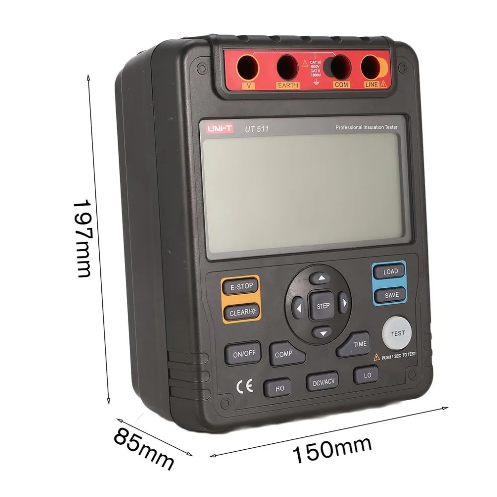 

UNI-T UT511 1000V Insulation Resistance Tester Meter Megohmmeter Megger Voltmeter Continuity Tester Data Storage