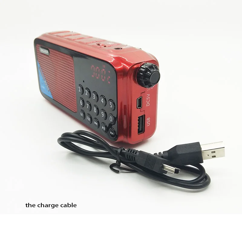 Цифровой fm радиоприемник с широким диапазоном частот 70 ~ 108 МГц часы TF USB