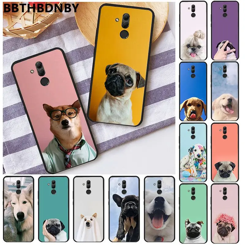 BBTHBDNBY Bulldog Black Soft Shell Phone Cover for Huawei P10 lite P20 pro P30 Psmart mate 20 | Мобильные телефоны и