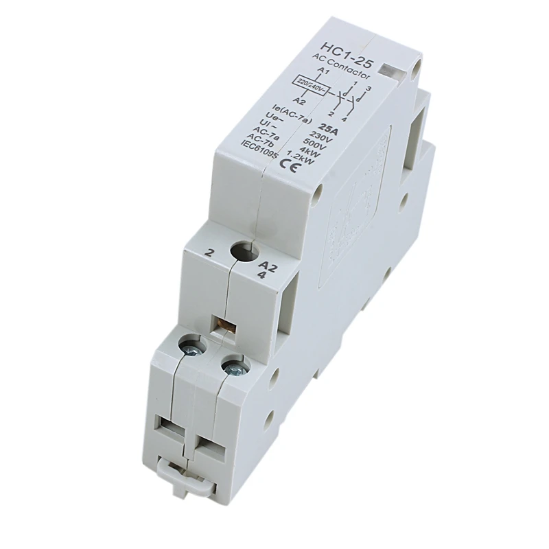 AC 240V 25A 2 Reed контактор переменного тока 2P закрытый estic 35 мм din рейка|Замыкатели| |