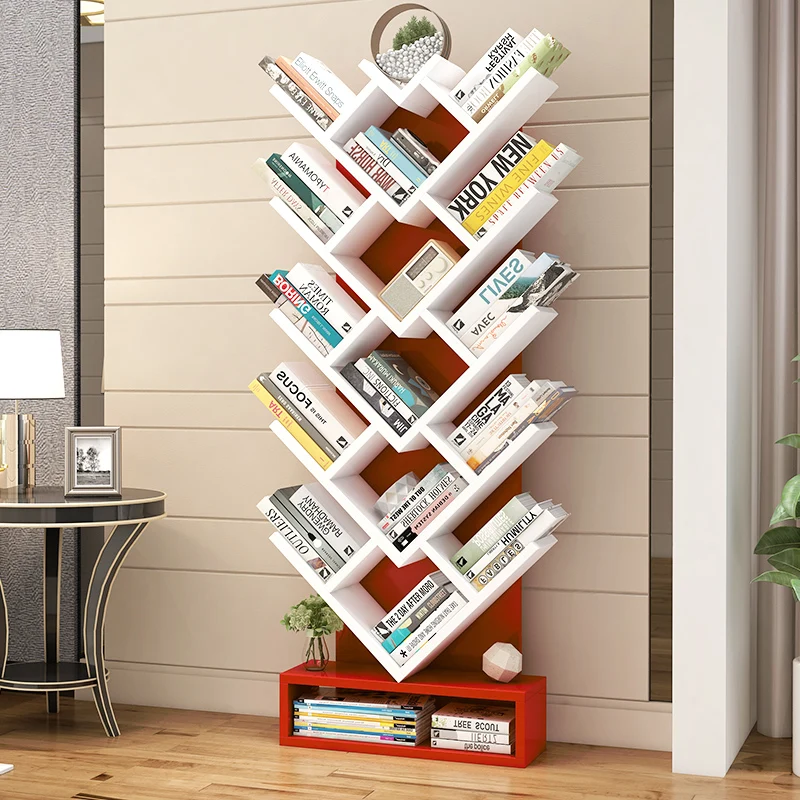  tree-shaped bookshelf rack simple living room storage rack bedroom children's bookshelf landing stu - 4000241416408