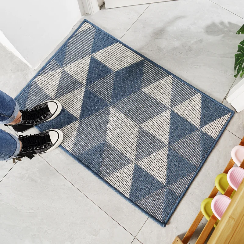 

Hot-selling geometric polypropylene home and door mats, simple absorbent, non-slip mats, dust removal and wear-resistant carpets