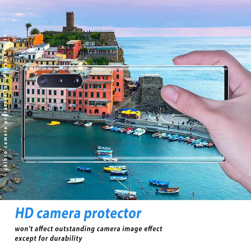 Закаленное стекло для samsung Galaxy Note 10 Plus стекло с металлическое кольцо задняя камера Защитная Для Note10 Pro 10+ пленка стекло