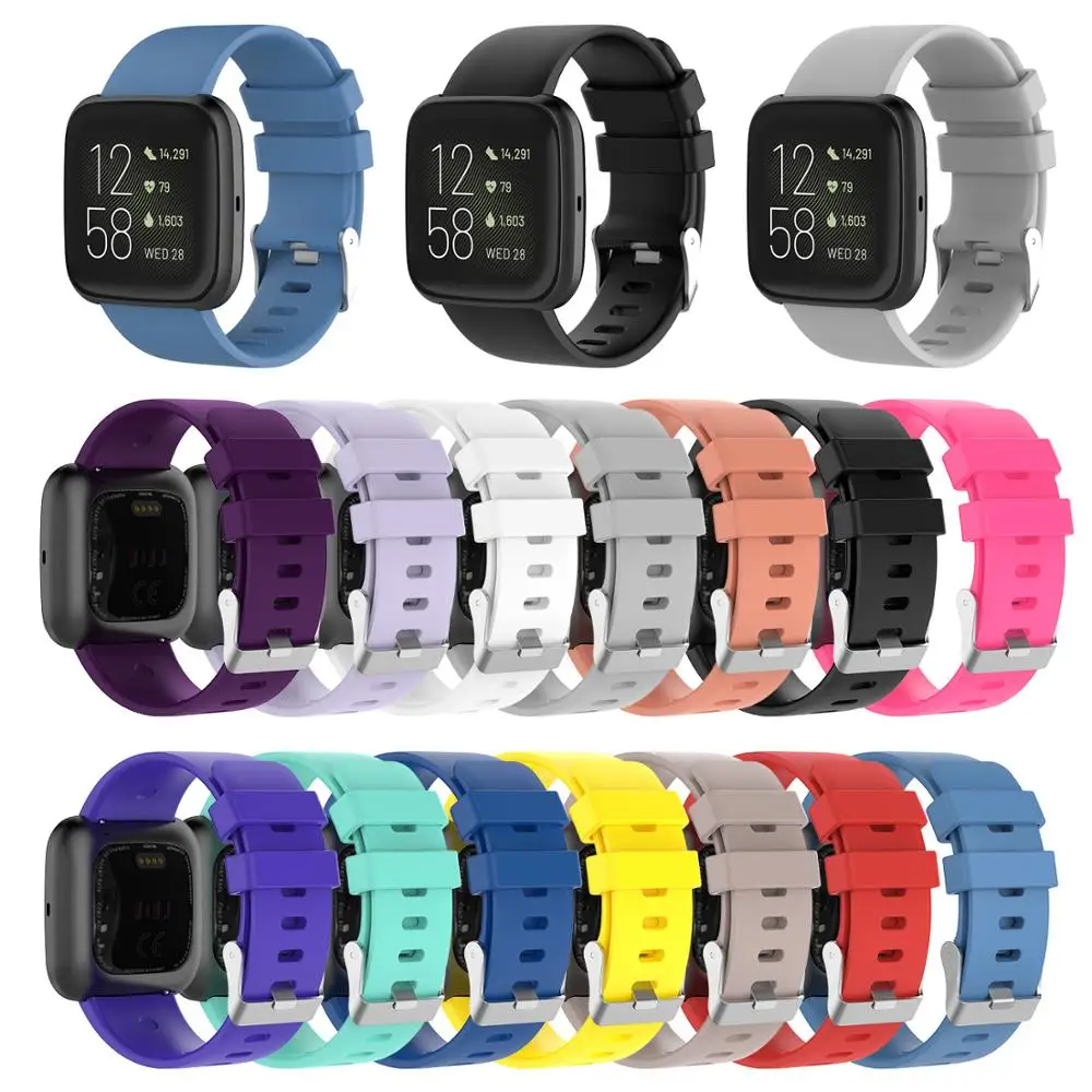 Силиконовый ремешок для Fitbit Versa 2 Сменные аксессуары для часов Браслет для Fitbit Versa lite ремешки для часов