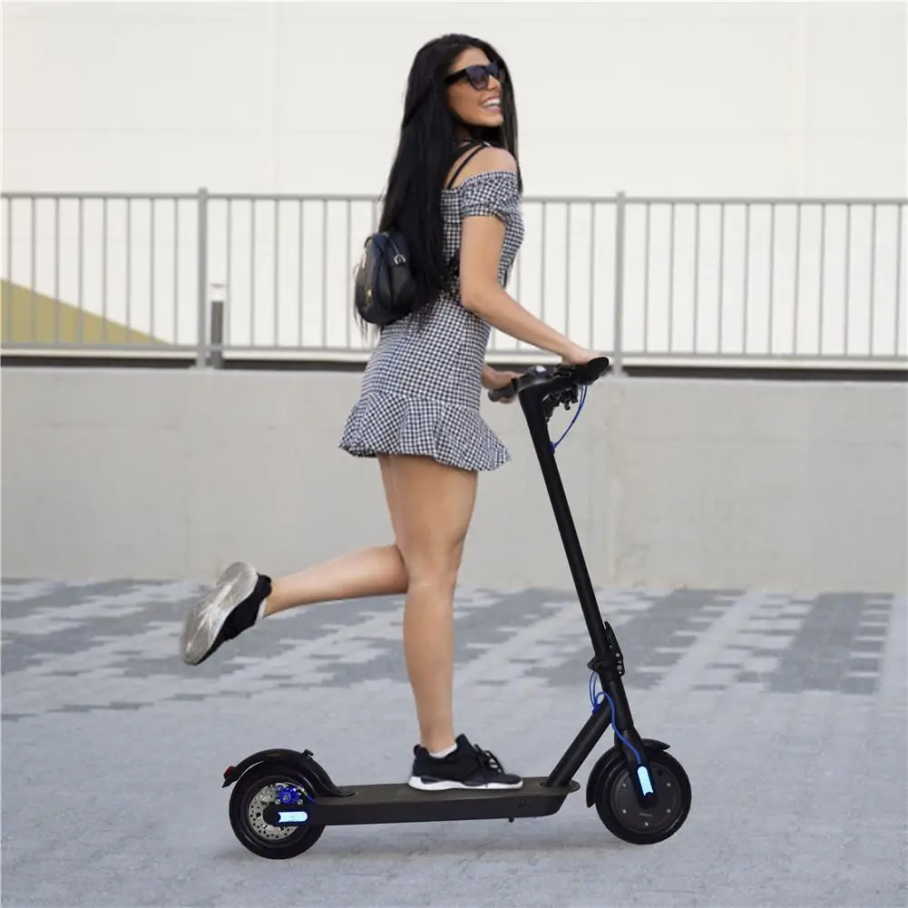 US $290.99 250w Folding Electric Scooter 25kmH Top Speed Two Tires 85 Inch Solid Tire Scooter For Adults And Teenagers Portable EScooter