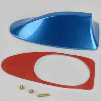 

1pc Shark Fin Antenna Aerial Signal Booster Blue Exterior Decoration Radio