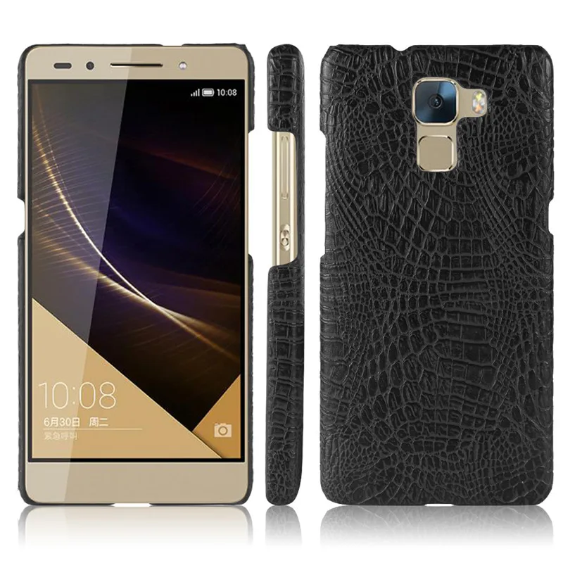 Чехол для Huawei Honor 7 чехол 5 2 дюйма жесткий 3D-чехол из искусственной кожи телефона